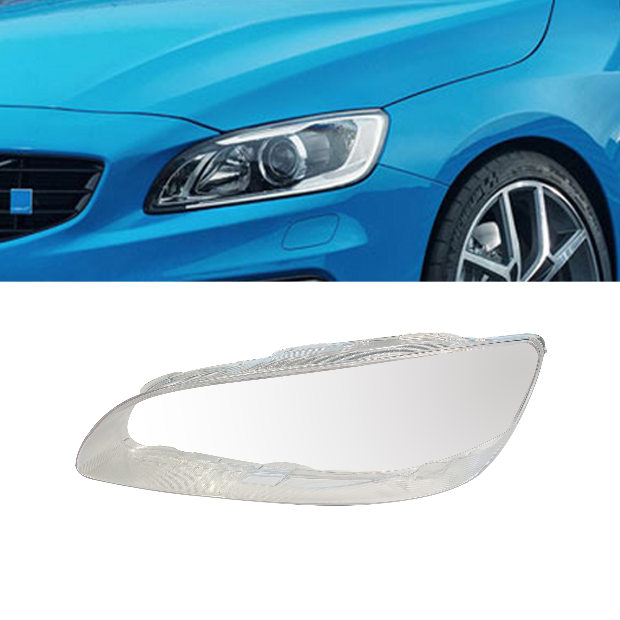 Left (Passenger Side) Headlight Lens for VOLVO S60 134 (2010-2019)