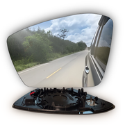 Left (Passenger Side) Rear View Mirror Glass With Blind Spot Detection for Skoda Superb III (2015-2022) With Plastic Frame_01