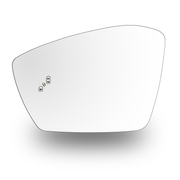 Left (Passenger Side) Rear View Mirror Glass With Blind Spot Detection for Skoda Superb III (2015-2022) With Plastic Frame_1