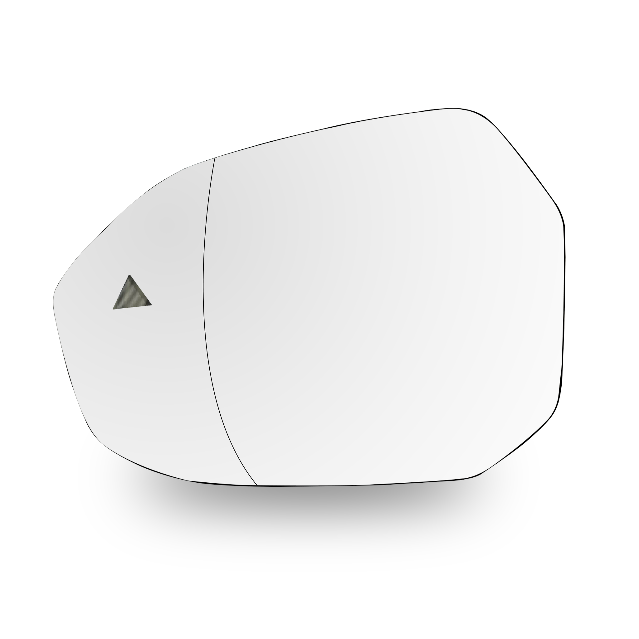 Left (Passenger Side) Rear View Mirror Glass for BMW 5 SERIES G60 (2024-2025) with Blind Spot Detection and Double Curvature