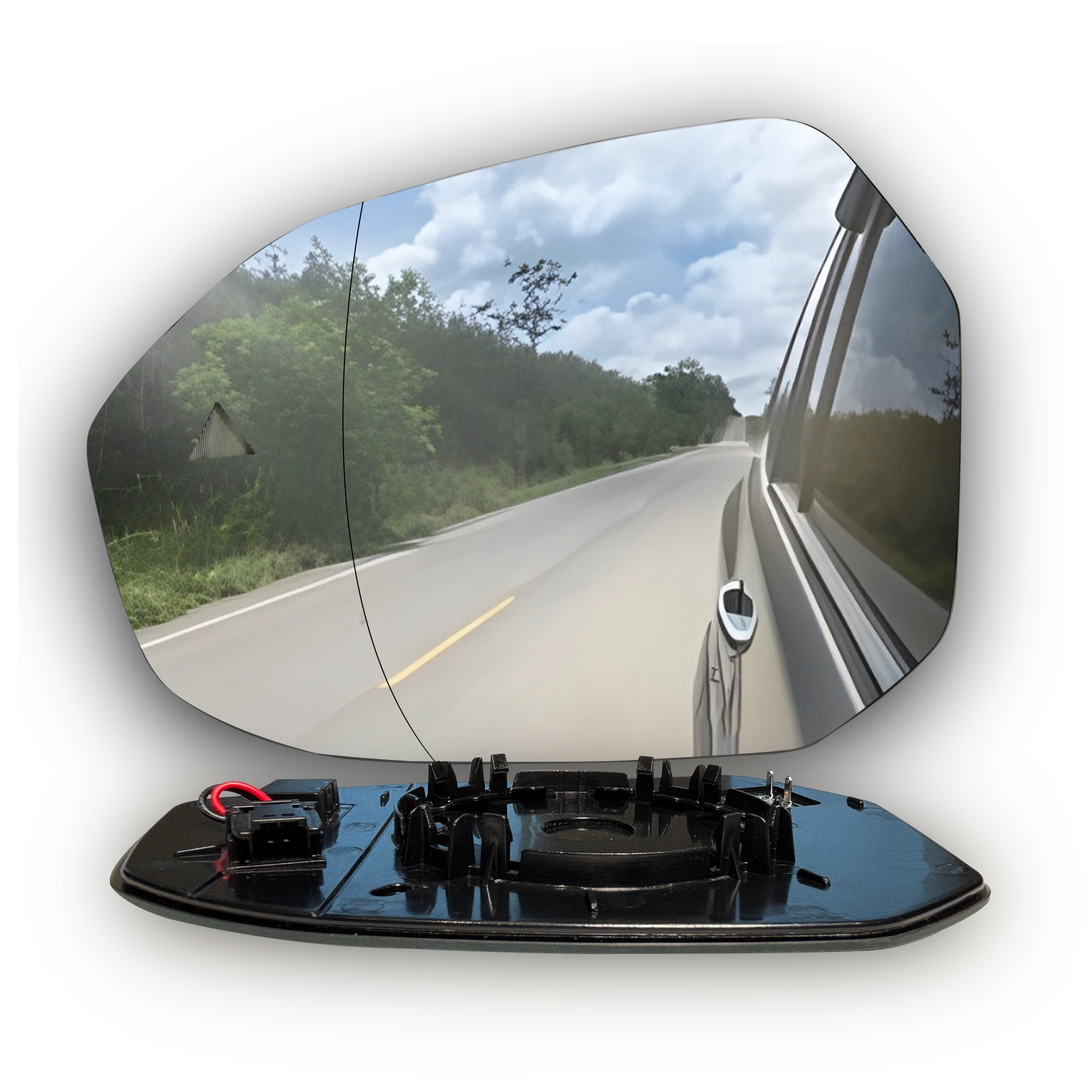 Left (Passenger Side) Rear View Mirror Glass with Blind Spot Detection for BMW 5 Series G60 (2023-2025) (Double Curvature)_01