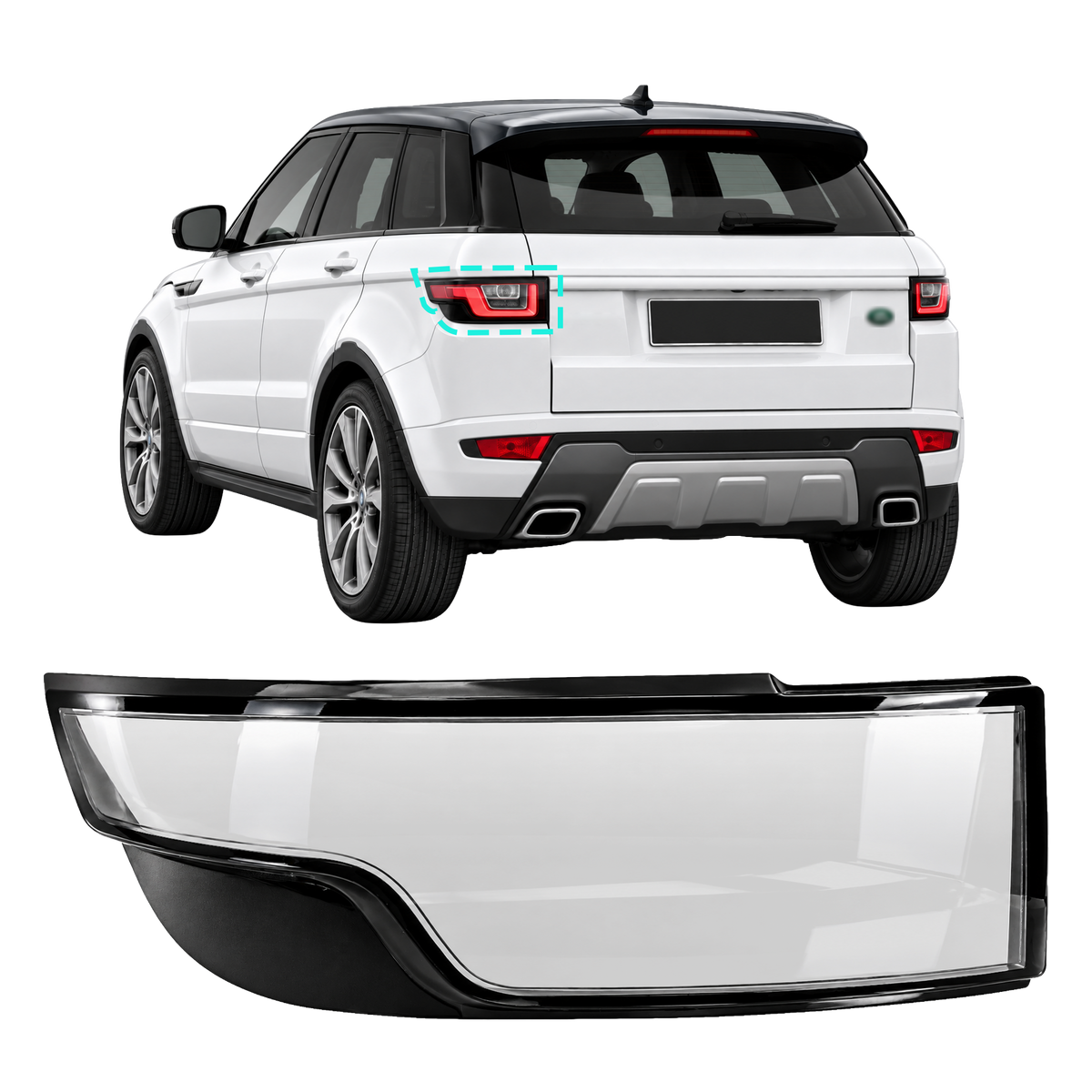 Left (Passenger Side) Tail Lamp Cover for LAND ROVER RANGE ROVER EVOQUE L538 (2011-2019)