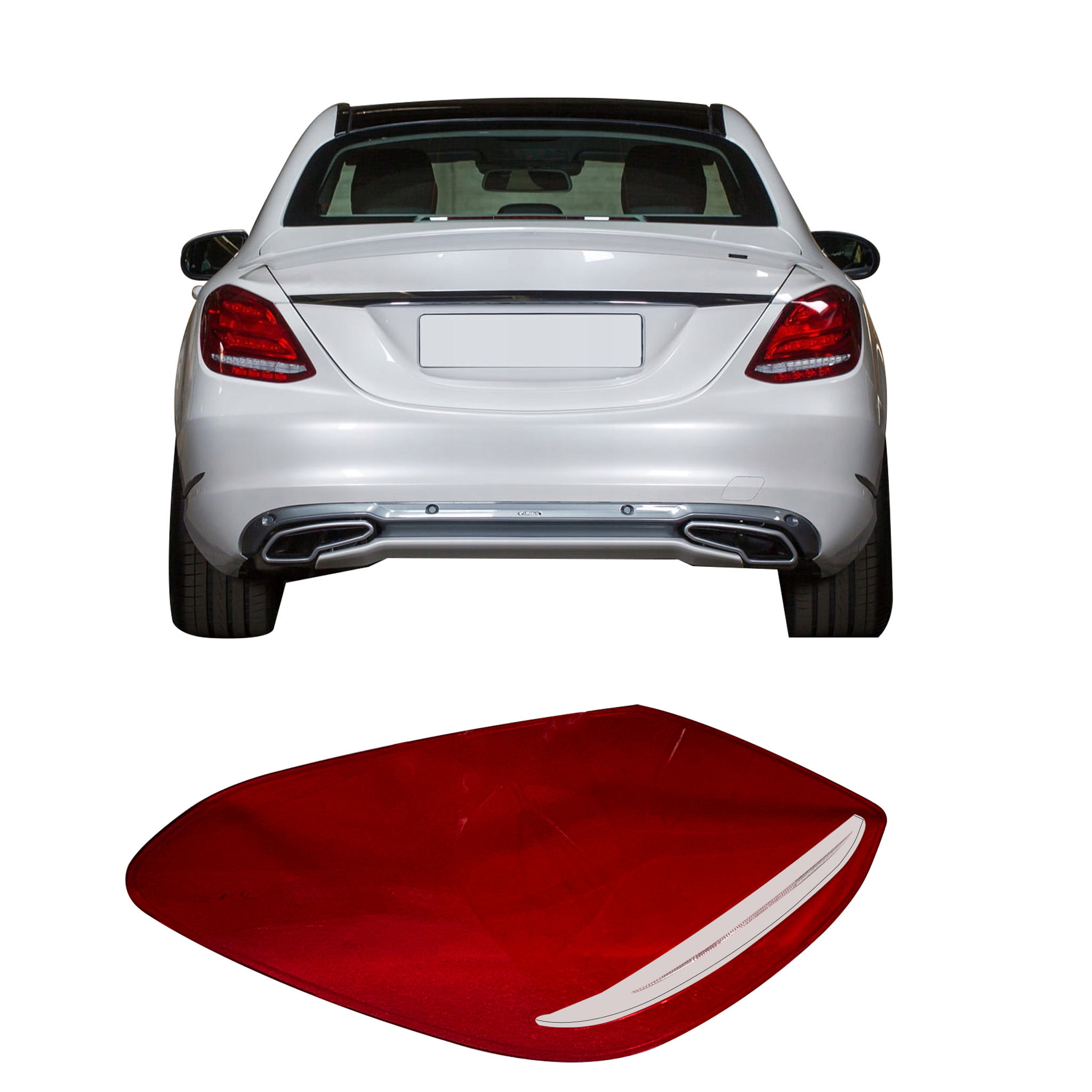 Left (Passenger Side) Tail Lamp Cover for MERCEDES-BENZ C-CLASS W205 (2014-2018)
