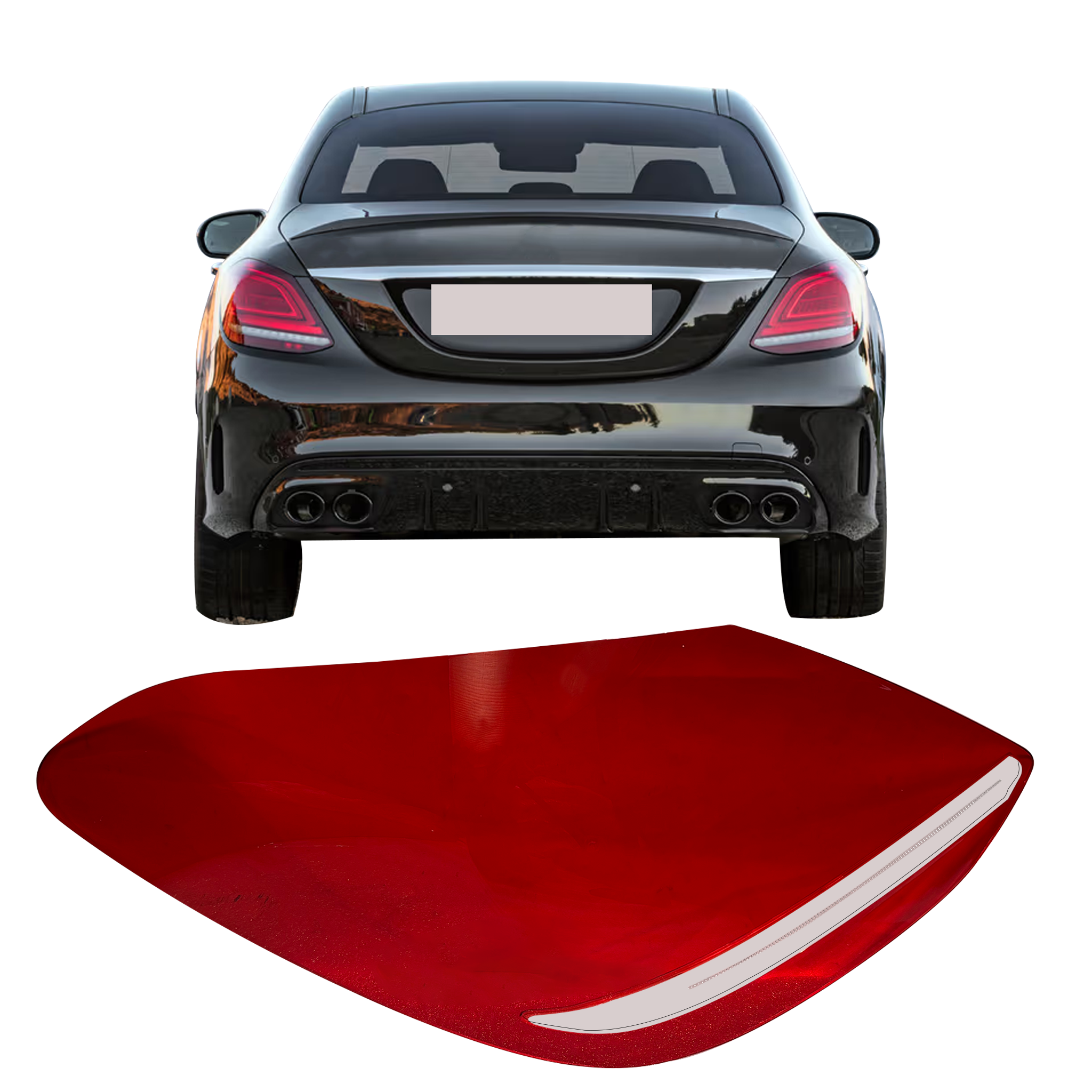 Left (Passenger Side) Tail Lamp Cover for MERCEDES-BENZ C-CLASS W205 (2019-2023)