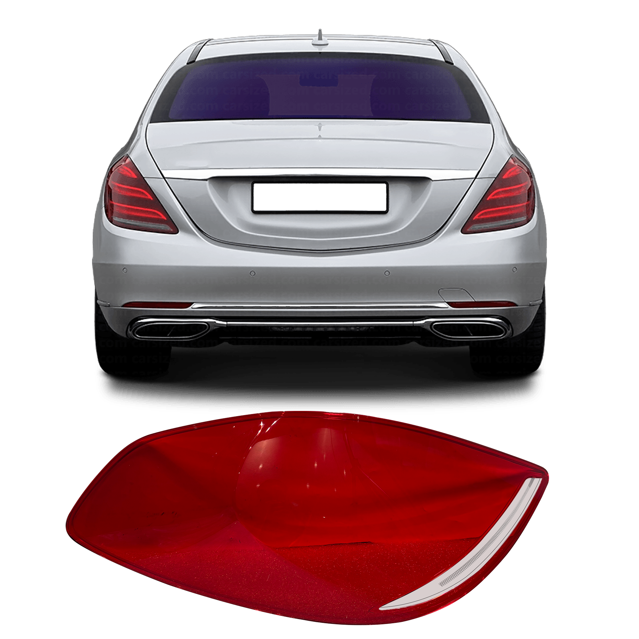 Left (Passenger Side) Tail Lamp Cover for MERCEDES-BENZ S-CLASS W222 (2013-2017)