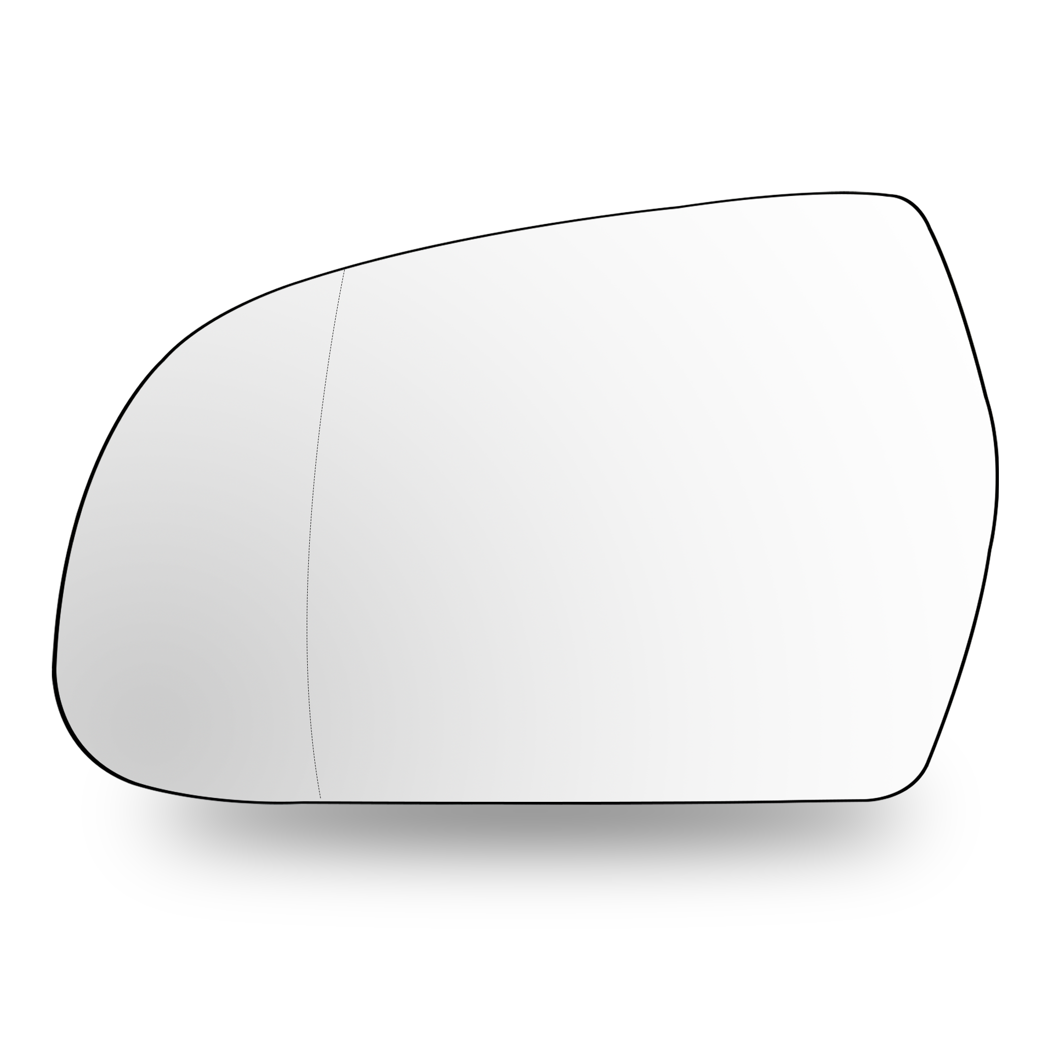 Left Rear View Mirror Glass for AUDI A3 8P (2008-2013) with Double Curvature