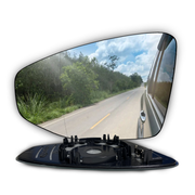 Left Rear View Mirror Glass for AUDI A3 8Y (2020) Double Curvature with Auto Heating Function, made of Polycarbonate and Glass