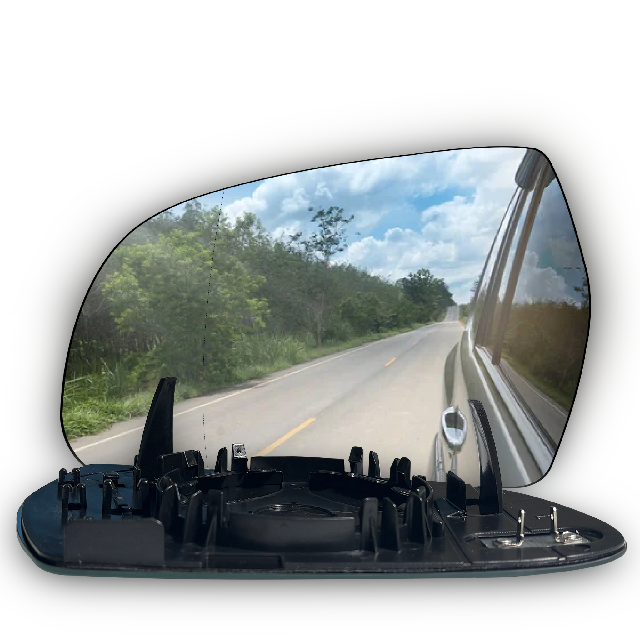 Left Rear View Mirror Glass for AUDI A4 8K2 (2007-2016) with Double Curvature