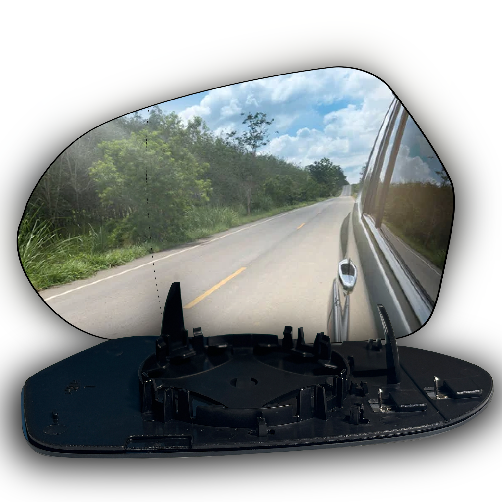 Left Rear View Mirror Glass for AUDI A6 4G (2010-2019) with Double Curvature