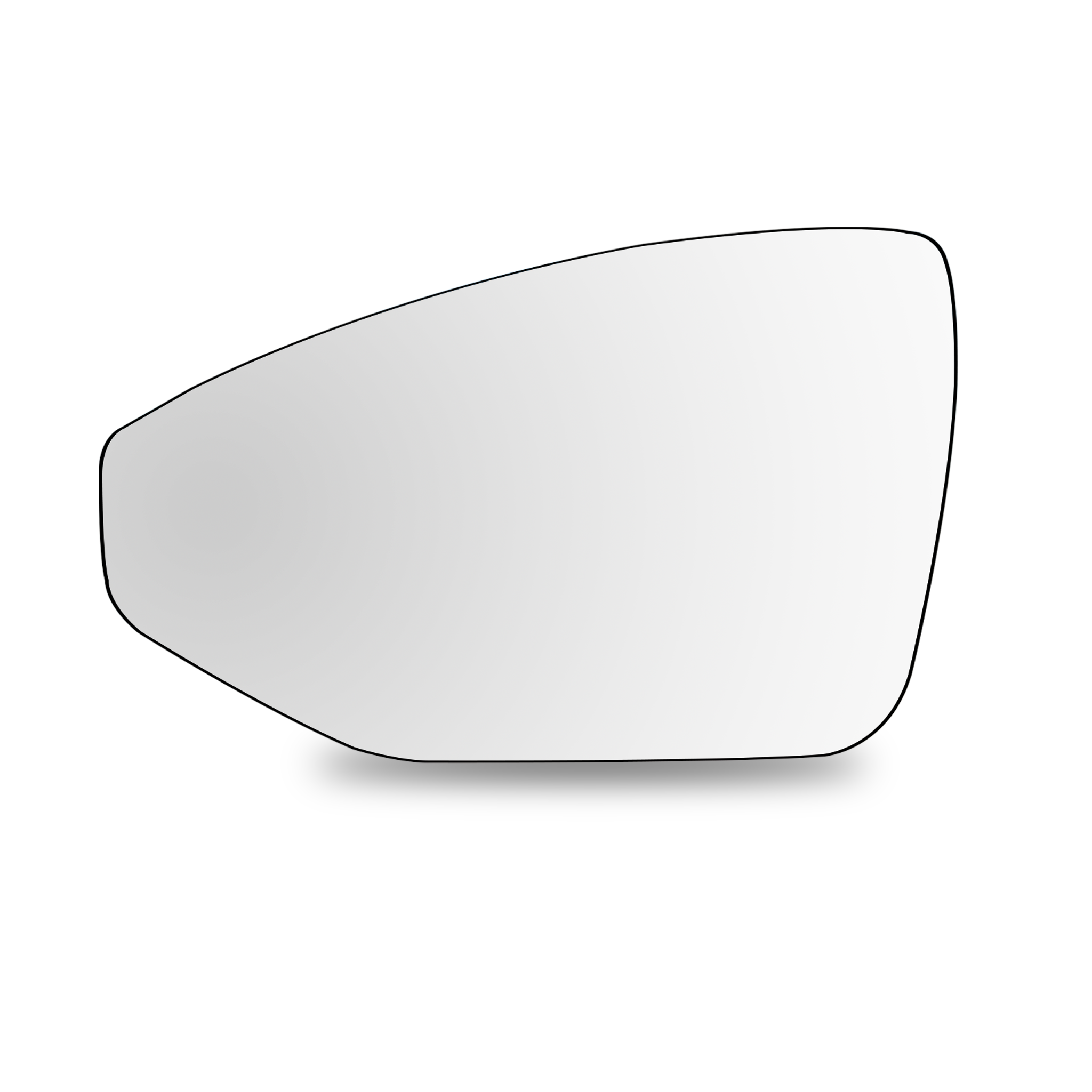Left Rear View Mirror Glass for AUDI A6 4K (2018-2024) with plastic frame