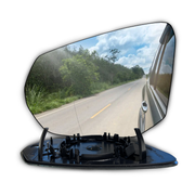 Left Rear View Mirror Glass for AUDI Q2 GAB (2020-2024) with Back Plate Frame, Double Curvature, Auto Heating Function, PC