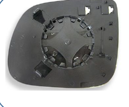 Left Rear View Mirror Glass for AUDI Q7 4LB (2006-2015) with Double Curvature and Heated