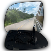 Left Rear View Mirror Glass for AUDI Q7 4LB (2006-2015) with Double Curvature and Heated