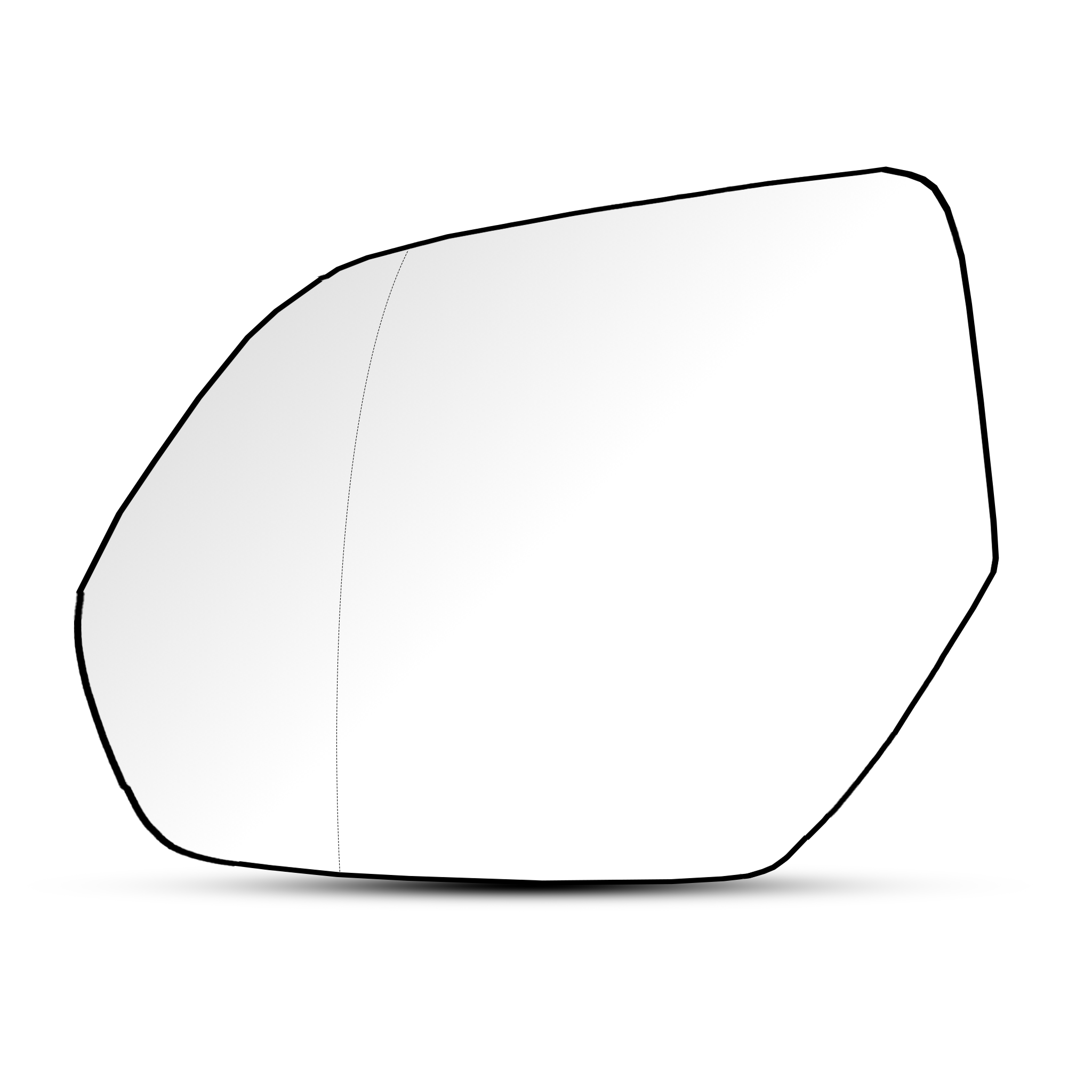 Left Rear View Mirror Glass for AUDI Q8 4MN (2020) Double Curvature with Auto Heating Function