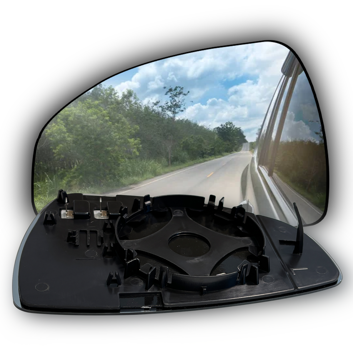 Left Rear View Mirror Glass for AUDI R8 422 (2007-2015) with Plastic Frame