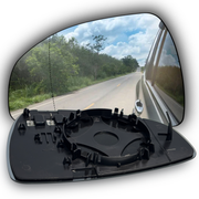 Left Rear View Mirror Glass for AUDI TT 8J3 (2006-2014) Heated with Plastic Frame and Double Curvature