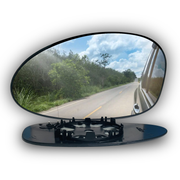 Left Rear View Mirror Glass for BMW 3 SERIES E90 (2004-2011) Double Curvature, Aspherical with Plastic Frame