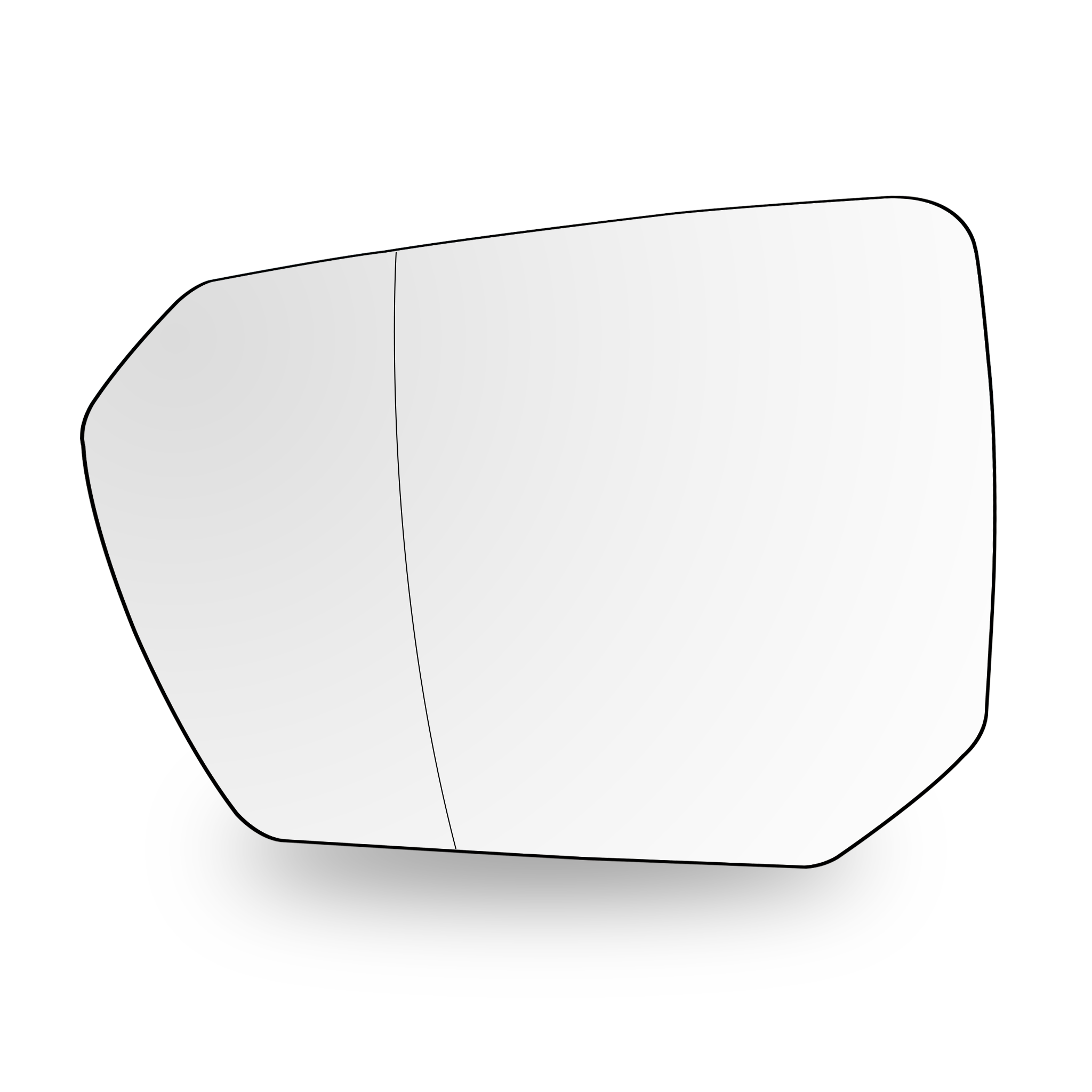 Left Rear View Mirror Glass for BMW iX I20 (2022) with Blind Spot Detection, Double Curvature, Auto Heating, and Plastic Frame