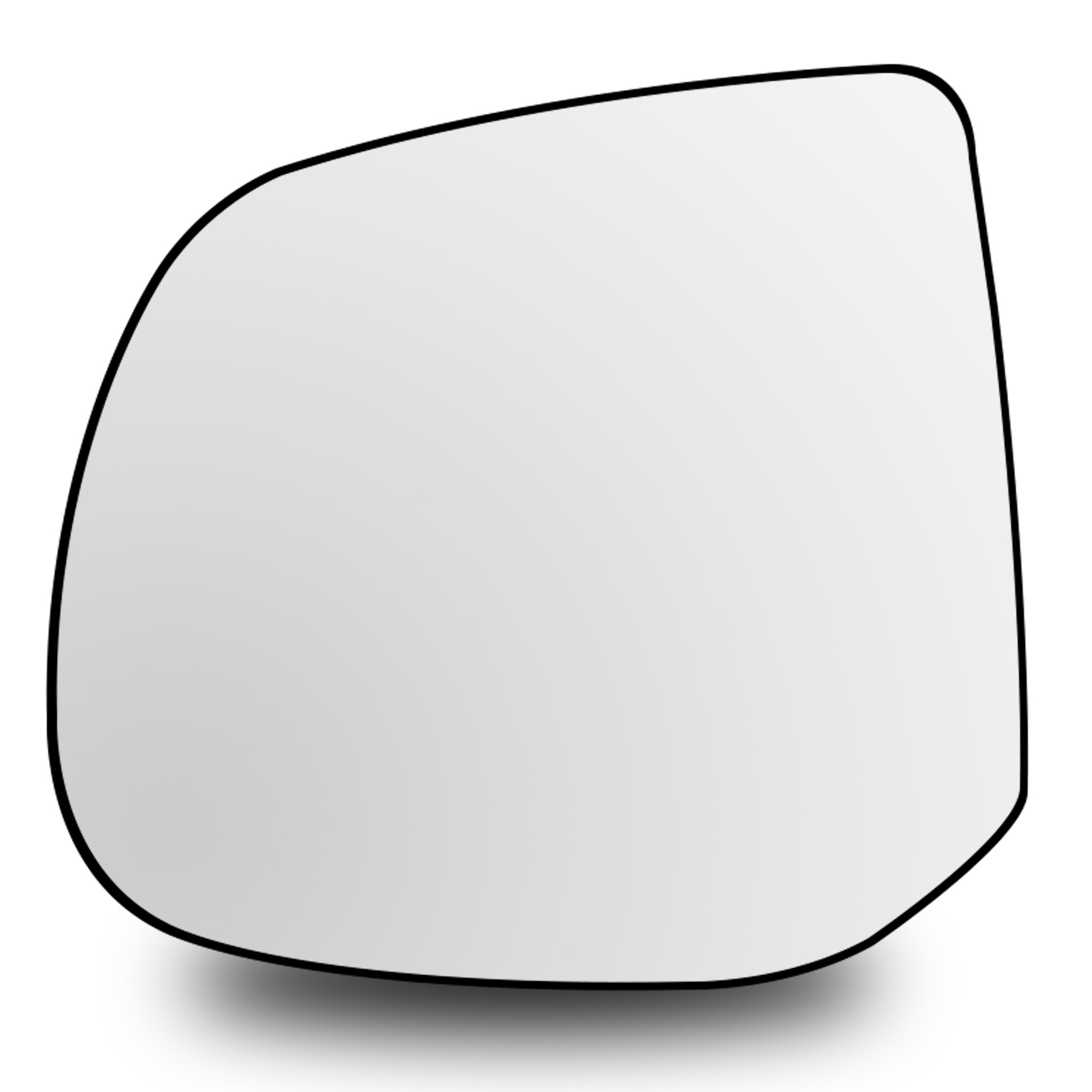 Left Rear View Mirror Glass for LAND ROVER RANGE ROVER L460 (2022) with Back Plate Frame, Auto Heating, Blind Spot Detection, Single Curvature