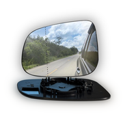 Left Rear View Mirror Glass for VOLVO V60 155 (2011-2019) Double Curvature with Plastic Frame, Heated