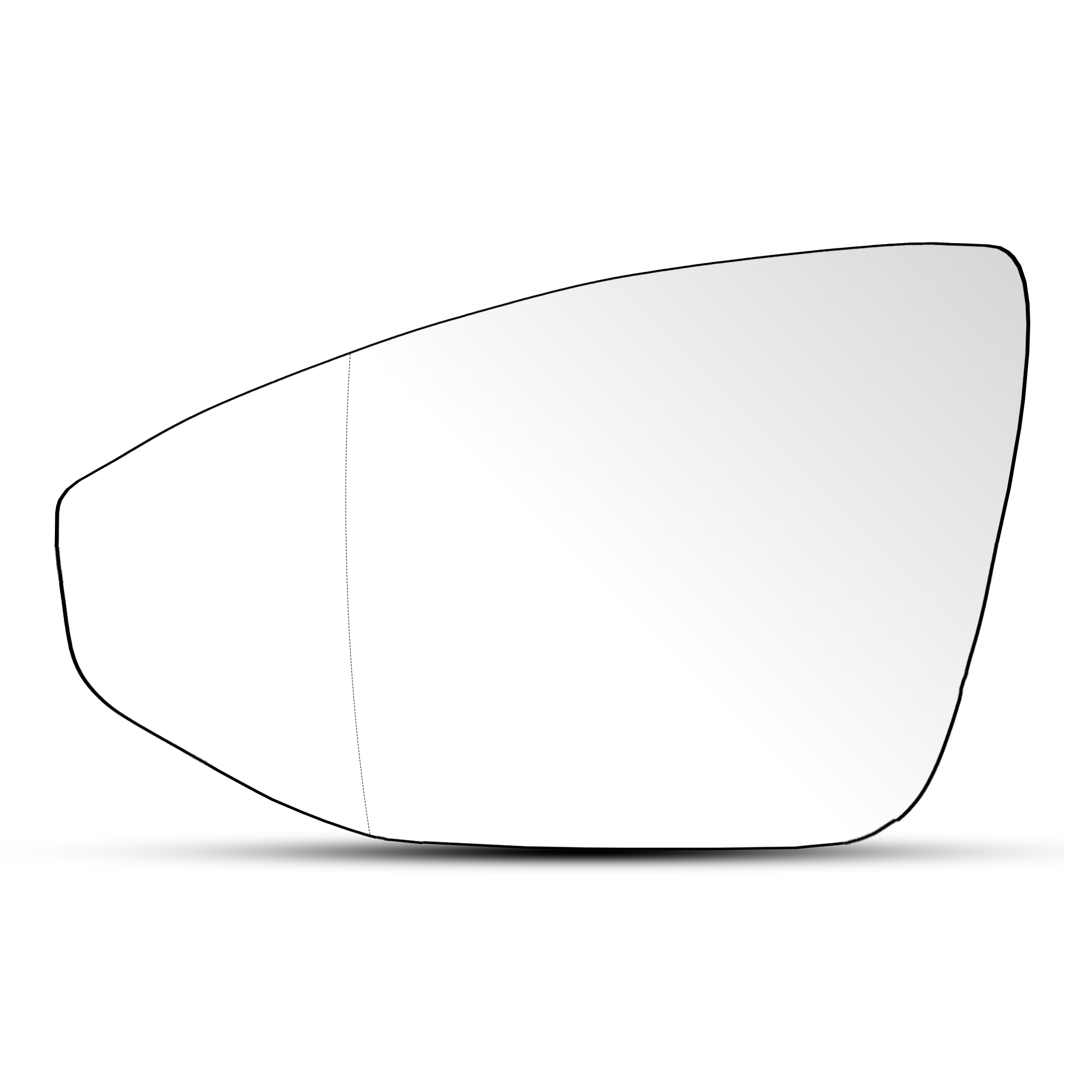 Left Rear View Mirror Glass for VW JETTA A7 (2019-2021) Double Curvature