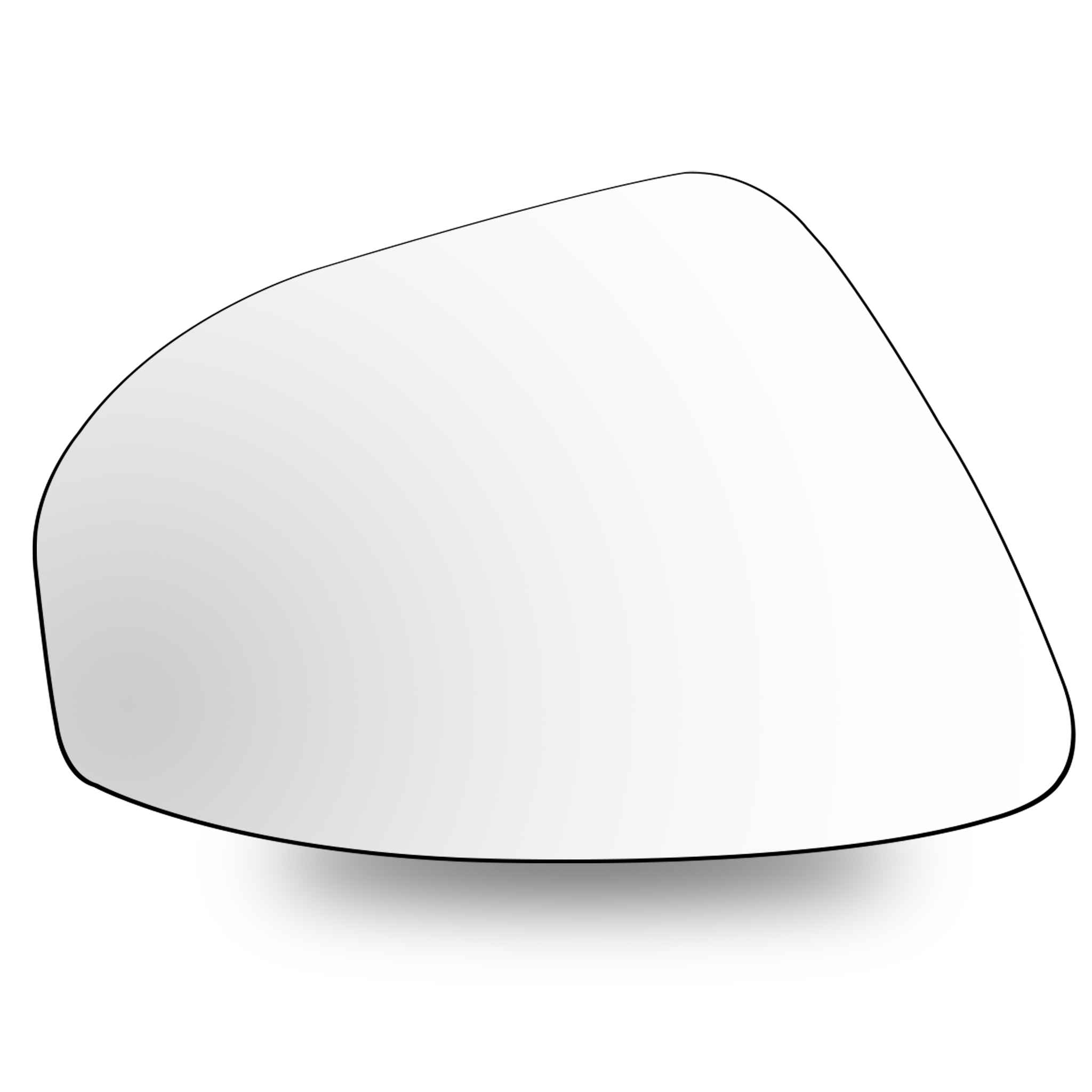 Left Rear View Mirror Glass for VW PASSAT B9 (2023-2026) Heated, Double Curvature
