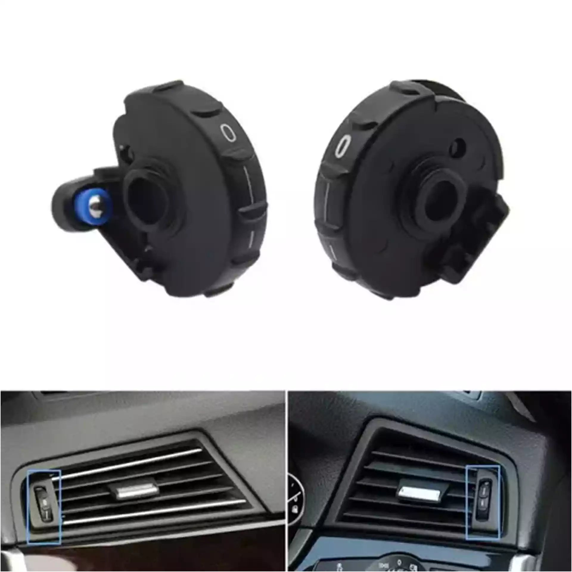 Left & Right AC Vent Repair Kit Set for BMW 5 SERIES F10 (2010-2016) in Black color