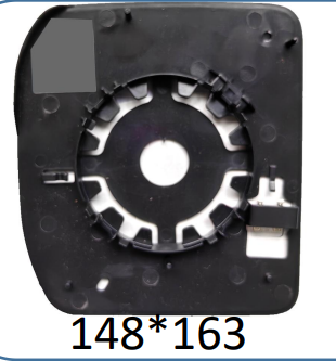 Left Side Mirror Glass for LAND ROVER DEFENDER L663 (2020) with Back Plate Frame, Single Curvature