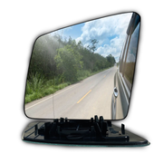 Left Side Mirror Glass for MERCEDES-BENZ ML-CLASS W166 (2011-2015) with Plastic Frame, Double Curvature, PC Glass
