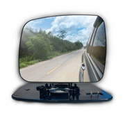 Left Side (Passenger Side) Rear View Mirror Glass for Land Rover Discovery SUV (2009-2013) with Plastic Frame_3