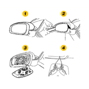 Left Side Rear View Mirror Glass For Audi Q5 8R SUV (2008-2016) With Plastic Frame_4
