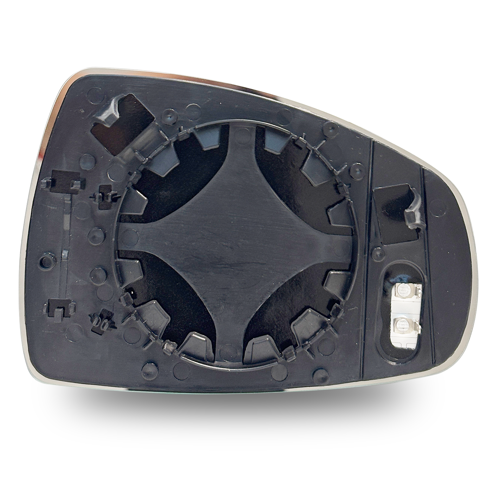 Left Side Rear View Mirror Glass for AUDI A1 8X (2010-2024) Heated, Single Curvature with Plastic Frame