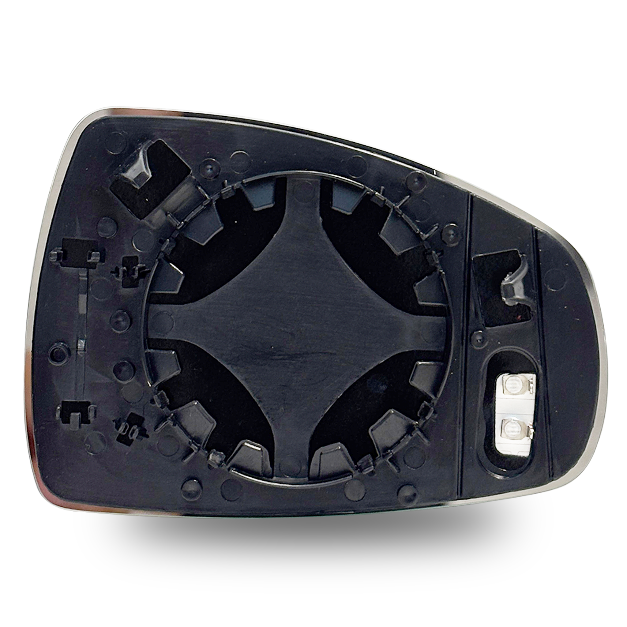 Left Side Rear View Mirror Glass for AUDI A1 8X (2010-2024) with Plastic Frame, Heated, Double Curvature