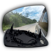 Left Side Rear View Mirror Glass for AUDI A1 8X (2010-2024) with Plastic Frame, Heated, Double Curvature