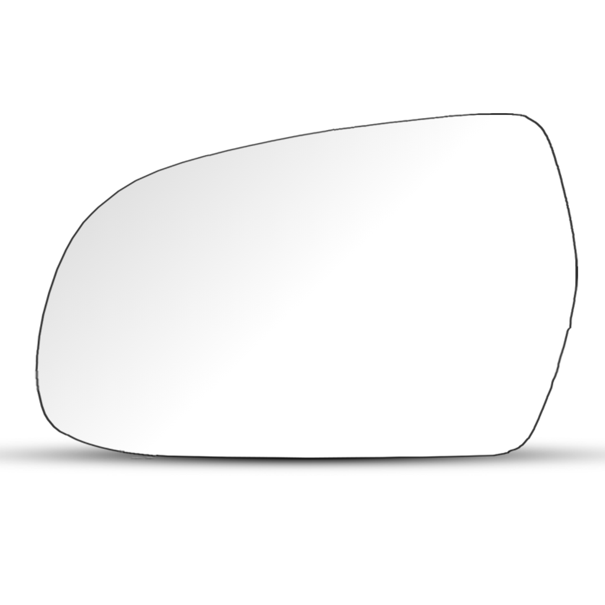 Left Side Rear View Mirror Glass for AUDI A3 8P (2008-2013) with Plastic Frame, Heated, Aspherical