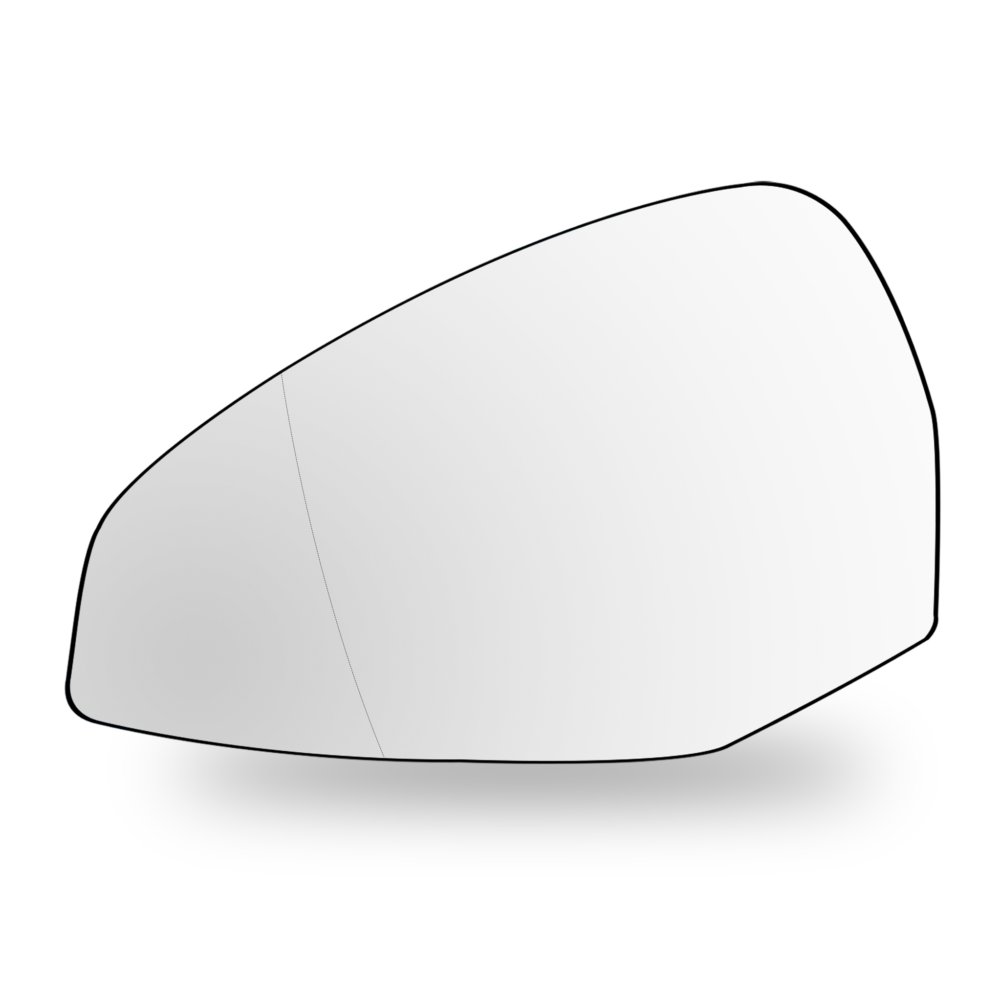 Left Side Rear View Mirror Glass for AUDI A5 2nd Generation (2016-2020) with Double curvature