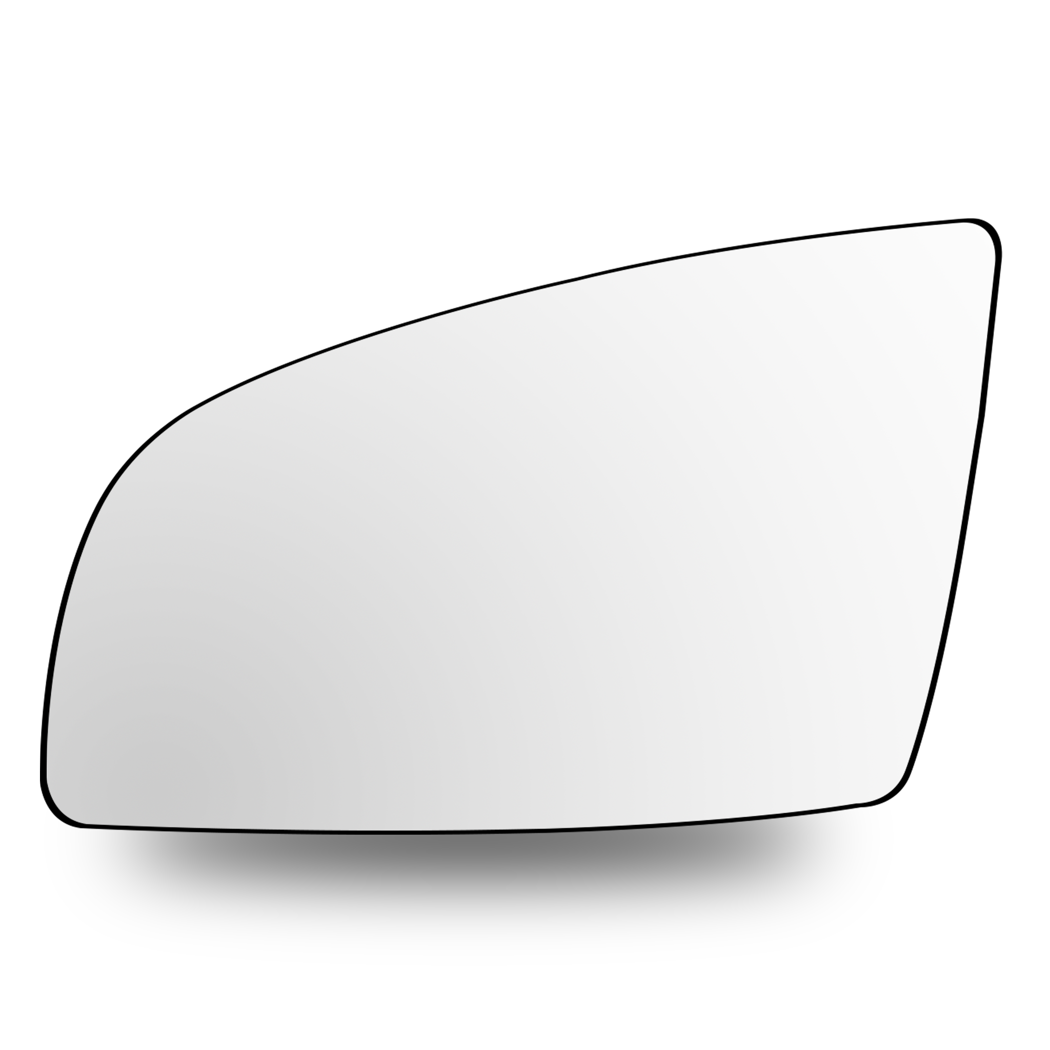 Left Side Rear View Mirror Glass for AUDI A6 4F (2008-2011) with Plastic Frame, Heated and Single Curvature