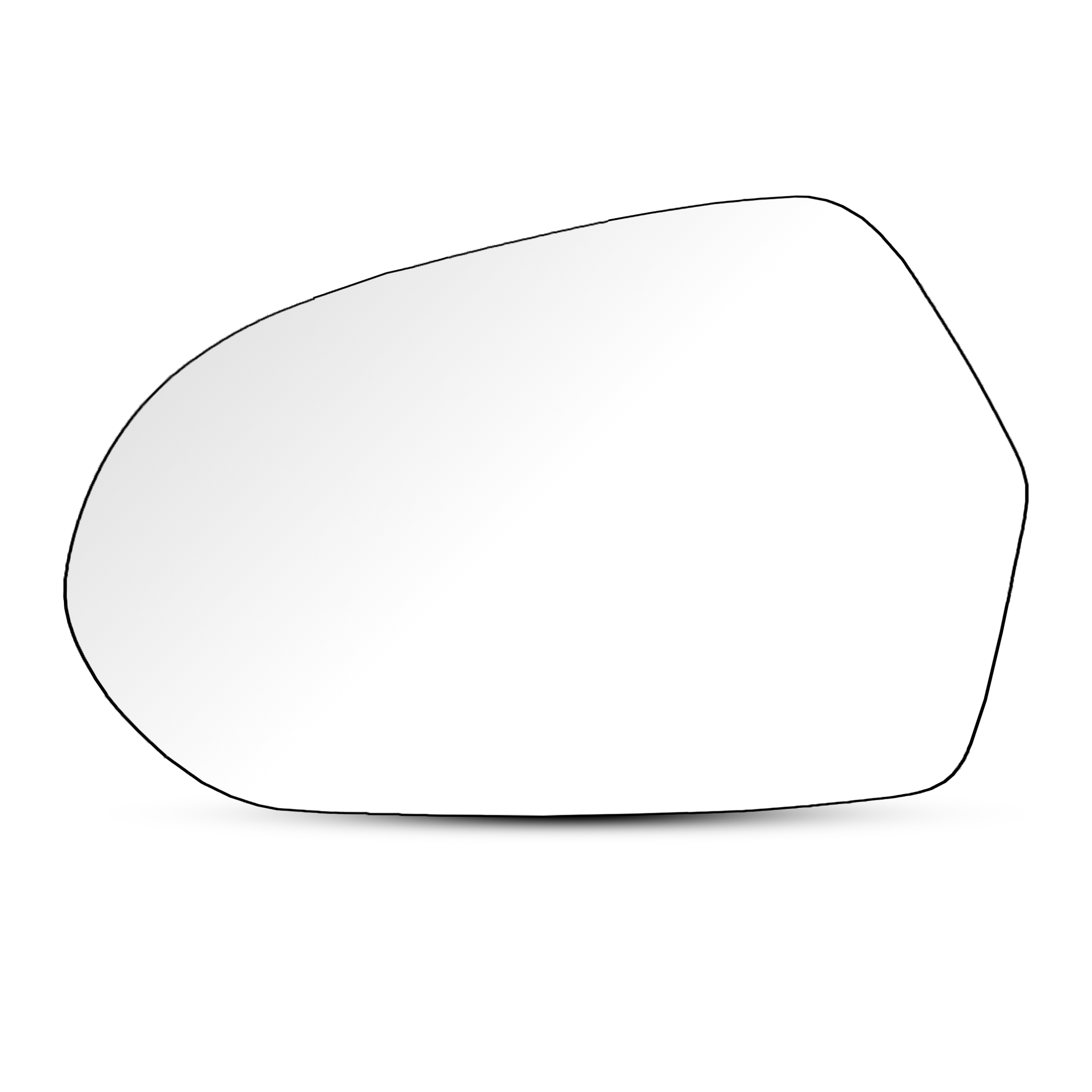 Left Side Rear View Mirror Glass for AUDI A6 4G (2010-2019) with Plastic Frame