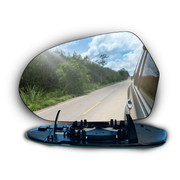 Left Side Rear View Mirror Glass for AUDI A6 4G (2010-2019) with Plastic Frame