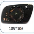 Left Side Rear View Mirror Glass for AUDI A6 C5 (2000-2004) With Plastic Frame, Heated, Double Curvature