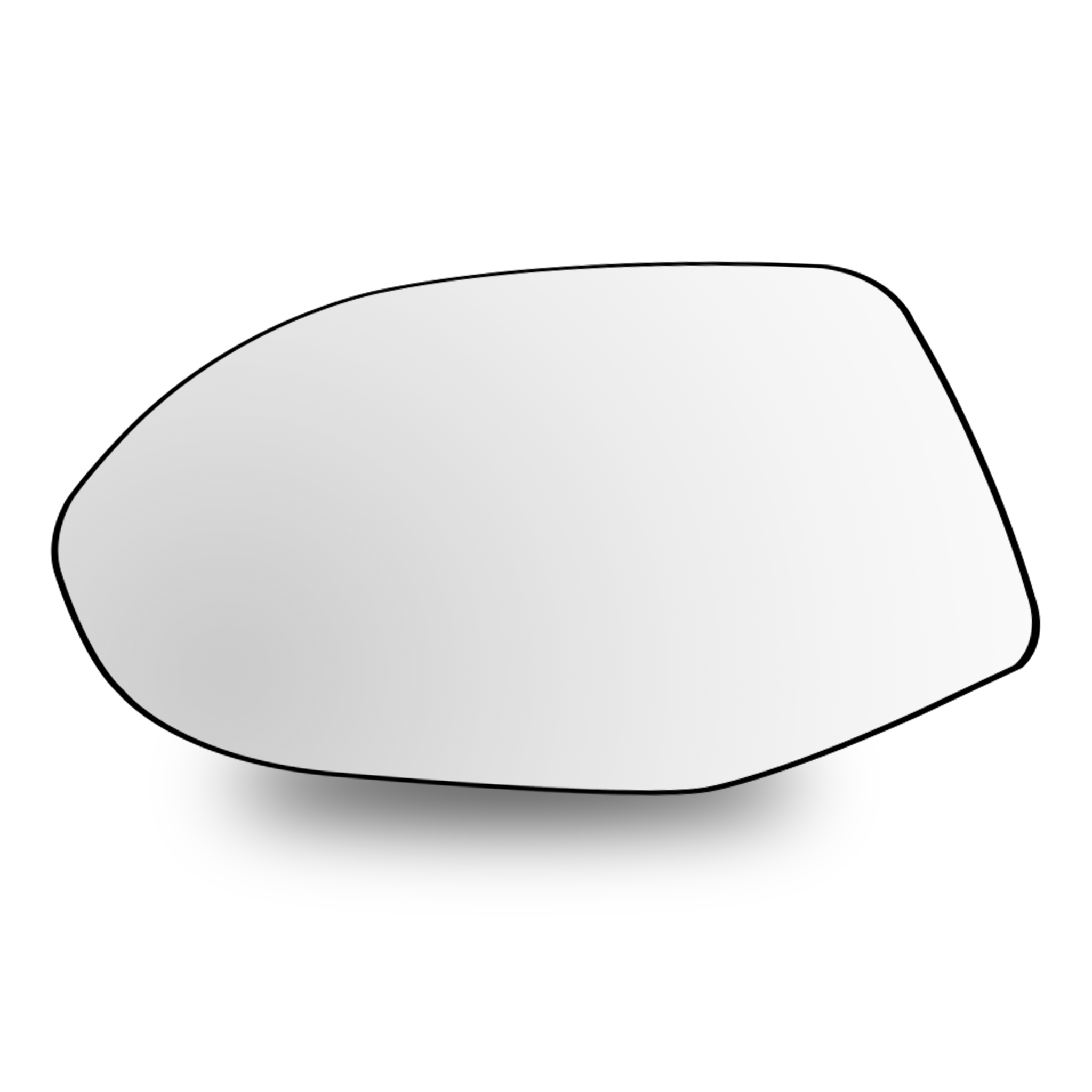 Left Side Rear View Mirror Glass for AUDI A7 4GA (2010-2018) Heated, with Plastic Frame, Single Curvature