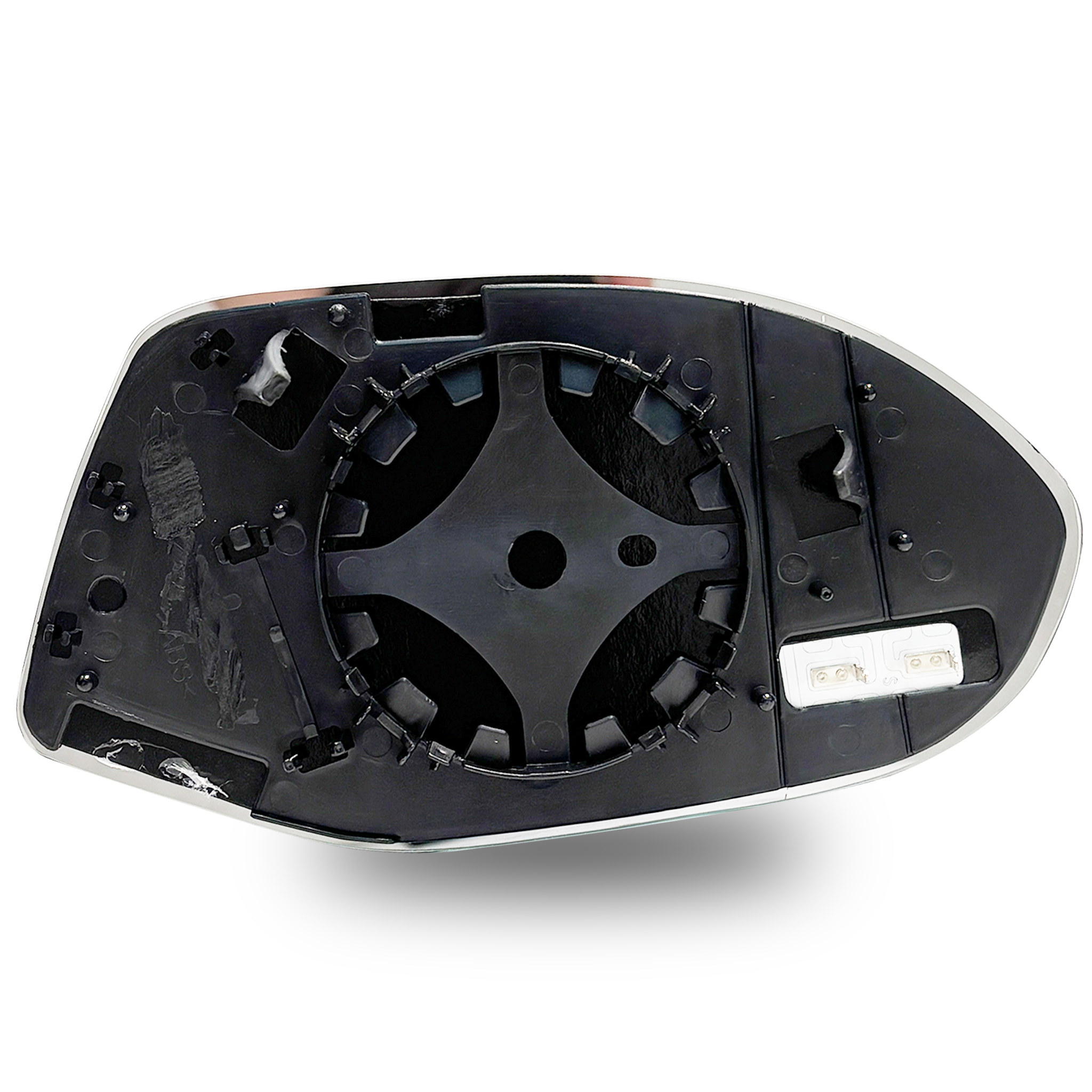 Left Side Rear View Mirror Glass for AUDI A7 4GA (2010-2018) with Plastic Frame, Heated, Double Curvature