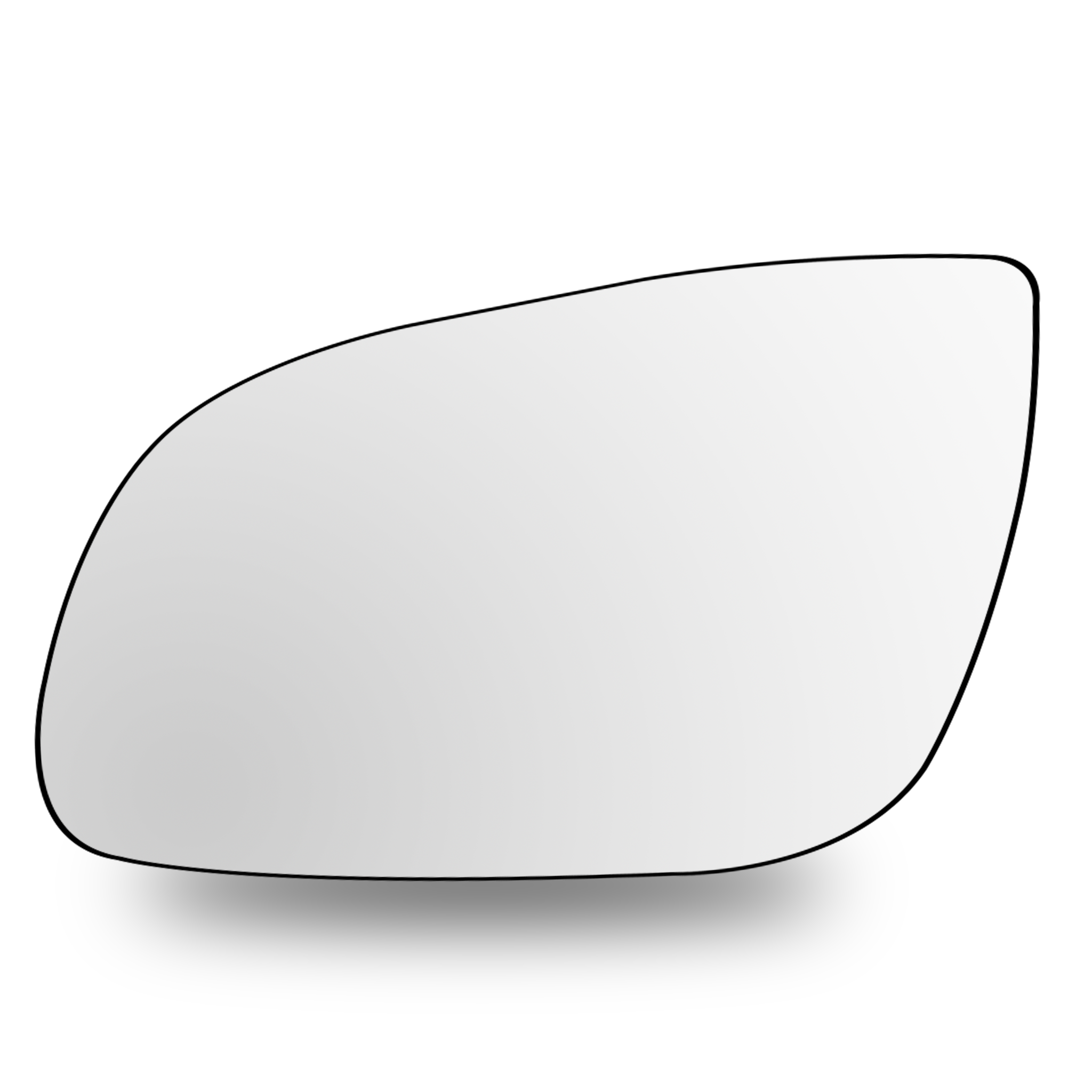 Left Side Rear View Mirror Glass for AUDI A8 4E2 (2002-2009) with Plastic Frame, Heated, Single Curvature