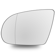 Left Side Rear View Mirror Glass for AUDI A8 4H2 (2010-2018) with Plastic Frame, Heated, Double Curvature