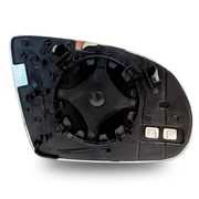Left Side Rear View Mirror Glass for AUDI A8 4H2 (2010-2018) with Plastic Frame, Heated, Single Curvature
