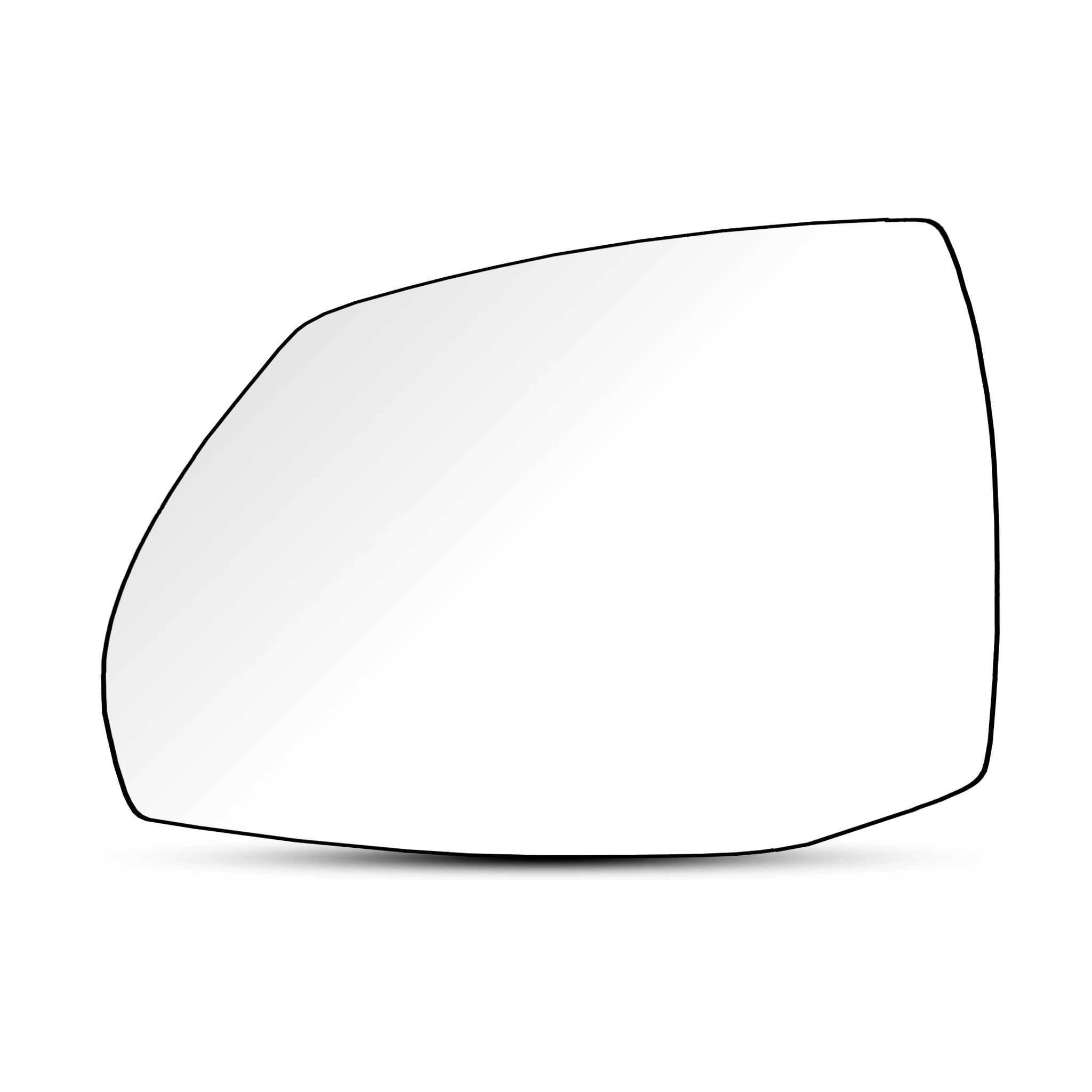 Left Side Rear View Mirror Glass for AUDI Q5 FYB (2017-2020) with Plastic Frame, PC