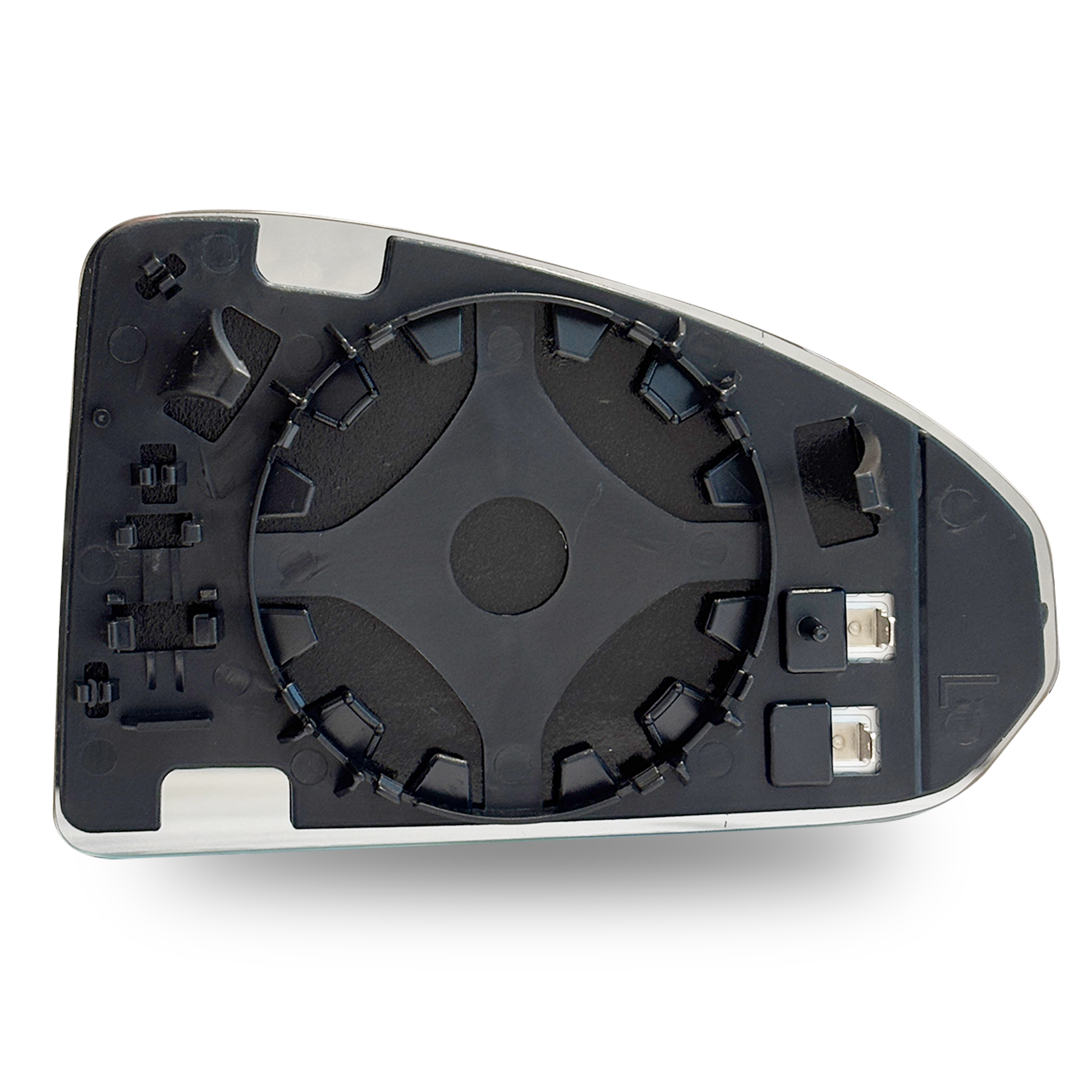 Left Side Rear View Mirror Glass for AUDI TT FV3 (2015-2019) with Plastic Frame, Double Curvature, Heated