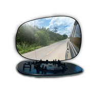 Left Side Rear View Mirror Glass for BMW 3 E93 (2008-2013) with Plastic Frame, Double Curvature
