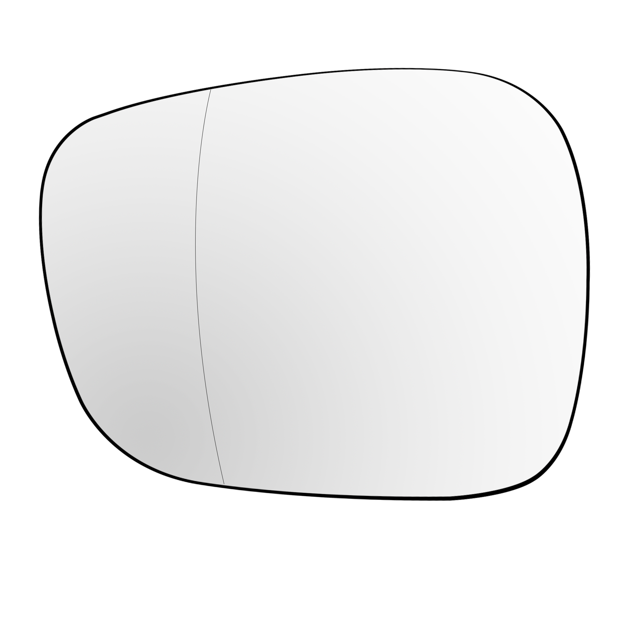 Left Side Rear View Mirror Glass for BMW X3 F25 (2011-2017) with Plastic Frame Double Curvature