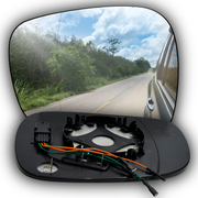 Left Side Rear View Mirror Glass for BMW X3 F25 (2011-2017) with Plastic Frame Double Curvature